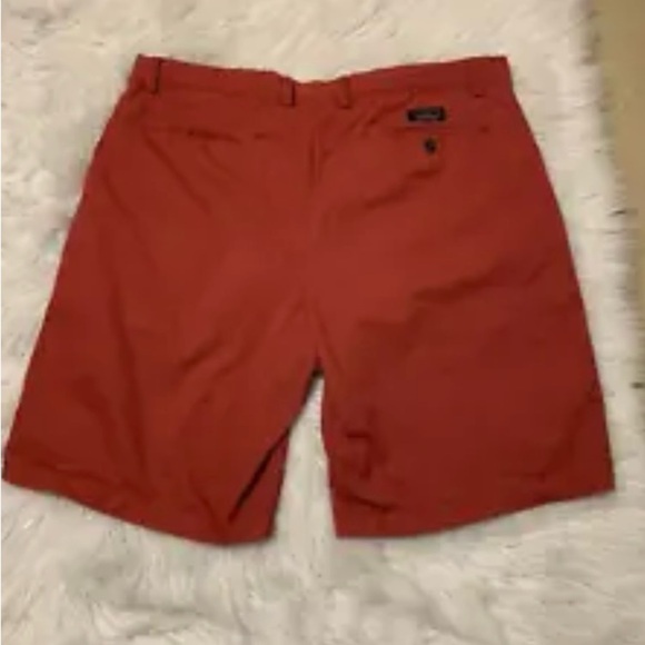 Banana Republic Factory Red Flat Front Chino Shorts- Sz 38 - Picture 2 of 11